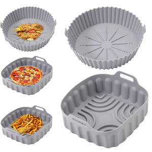 แผ่นรองหม้อทอดไร้น้ำมันซิลิโคนทรงกลมขนาด20/23ซม. ขอบแม่พิมพ์ - Product Image 1