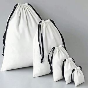 Promotion Cotton Drawstring Bag for Handbag Custom High Quality Gift Had Hair Bundle Wig <b>Storage</b> Dust Cotton Pouch - Product Image 1
