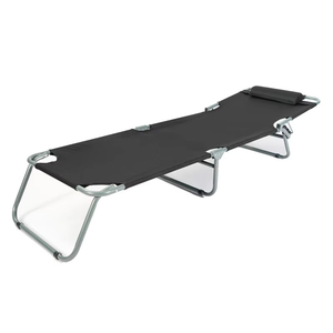 Lit de camping pliable rapide avec coussin rembourré, lit de couchage inclinable réglable, lit pliant léger pour les voyages et les stations balnéaires - Product Image 5