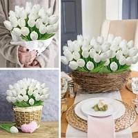 Bunga Tulip Artifisial Berkualitas Tinggi dengan Sentuhan Alami untuk Dekorasi Rumah, Taman, Pernikahan, dan Rangkaian Bunga