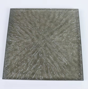 Panneau de verre décoratif gaufré à motif gris, texture premium pour cloisons intérieures, meubles et décoration de portes - Product Image 5