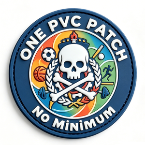 Un patch PVC circulaire, badge sur le thème du sport, impression en relief, sans minimum de commande - Product Image 6