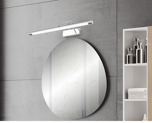 Espejo de Vanidad Largo Blanco y Negro de Alto Brillo para Dormitorio, Sala de Maquillaje o Baño, con Luces/Espejo con Luz/Espejo con Luz LED - Product Image 1