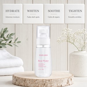 Brume Visage Hydratante et Apaisante à l'<span class=keywords><strong>Eau</strong></span> <span class=keywords><strong>de</strong></span> <span class=keywords><strong>Rose</strong></span>, Réparatrice, Anti-Taches, Raffermissante, Lissante, Anti-Rides 110ml Végane OEM Personnalisable - Product Image 5