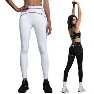 Conjunto Deportivo para Mujer, Top Deportivo y Pantalones con Contraste de Color, Anti-vibración, Elástico en 4 Direcciones, Secado Rápido, Alta Calidad, para Yoga, Jogging y Fitness - Product Image 3
