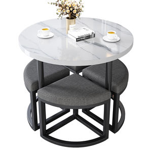 Combinaison simple de chaise de table de réception pour les loisirs de bureau petite table à manger domestique pour balcon meubles de réception de magasin - Product Image 5