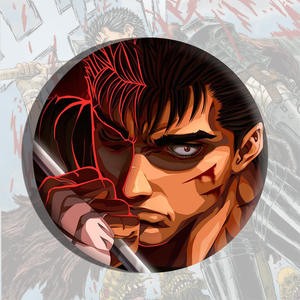 <span class=keywords><strong>Berserk</strong></span> la légende de Saberwind Badge Sceau de guerre Guts Pin Technique d'estampage Pendentif rond en fer blanc - Product Image 5