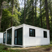 Casa Contenedor Modular Expandible de 20 pies/40 pies, 2-3 Dormitorios, Cocina, Impermeable, Ecológica, Ligera y Portátil