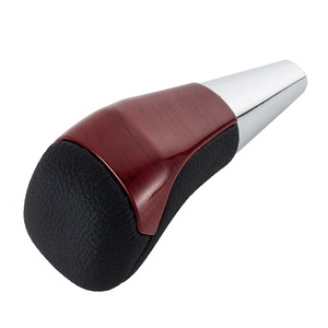 Pomo de Palanca de Cambios de Cuero con Acabado en Madera de Palisandro, Ergonómico, Automático, Compatible con Toyota Hilux, Prado, Fortuner, Modelo QZXN-H22 - Product Image 4