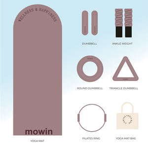 Esterilla de Yoga Antideslizante MOWIN Personalizada Grande de 188*68cm en Cuero PU, Mat de Yoga de Caucho Natural de Alta Calidad - Product Image 5