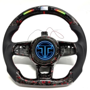 Volant sport en fibre de carbone forgée pour VW MK7 GTI <span class=keywords><strong>Golf</strong></span> 6 7 CC Polo Passat B8 Accessoires de modification intérieure automobile - Product Image 3