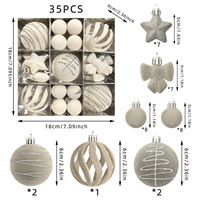 Ensemble de décorations pour sapin de Noël, boules en plastique floquées en velours, ornements suspendus pour la maison, les fêtes, les mariages