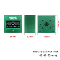 Bouton d'ouverture de porte d'urgence de système de contrôle d'accès de commutateur de coupure de verre de protection contre l'incendie