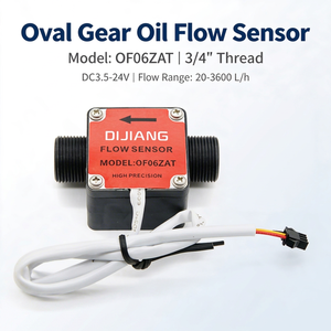 Débitmètre de haute précision 1% PPS pour liquides chimiques acides, capteur de débit à engrenages ovales, raccord mâle G3/4 OFO6ZAT pour moteur de camion - Product Image 1