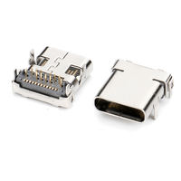 Conector USB 2.0/3.0/3.1 Tipo-C Micro OEM de 4 Pines, 9 Pines y 24 Pines, con Revestimiento de Oro, para PCB, Venta al Por Mayor