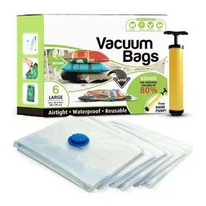Walmart Plastic Biodegradable Compression Packaging Custom Printed Cleaner Dust Sealing Sealer Storage Vacuum Bags For Clothing