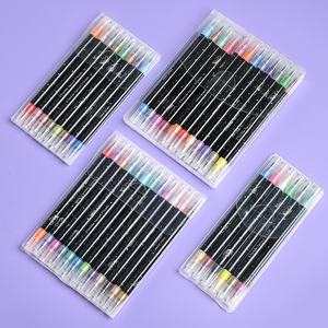 Marqueurs à paillettes double couleur à double <span class=keywords><strong>pointe</strong></span>, feutres à <span class=keywords><strong>pointe</strong></span> épaisse en plastique pour dessin manuel des enfants, <span class=keywords><strong>pointe</strong></span> souple, non-décolorants, ensemble nacré - Product Image 3