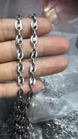 Chaîne en acier inoxydable poli torsadée à maillons ovales Rolo, résistante au ternissement et à l'eau, pour pendentifs et superposition de bijoux DIY
