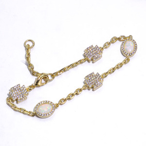 Hip Hop <b>Opal</b> <b>Bracelet</b> Jewelry Accessories Zircon Cross <b>Bracelet</b> Men's Jewelry - Product Image 4
