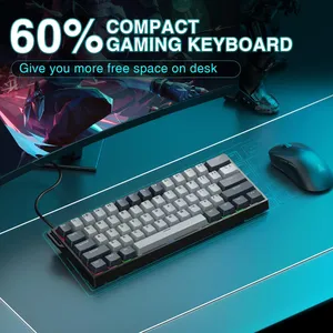 Teclado Inalámbrico para Juegos AULA MINI WIN60 HE Pro, Bluetooth, Tri-Modo, RGB, Intercambiable en Caliente, Programable - Product Image 6