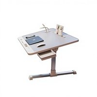 Nouvelle arrivée : Bureau d'ordinateur pliable pour lit, support pour ordinateur portable réglable en hauteur, table portable avec tiroir pour la maison, le bureau et les études