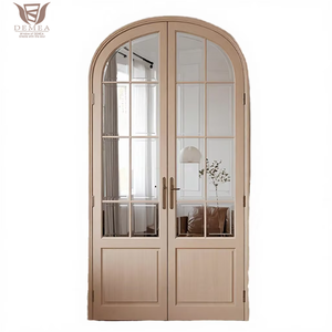 DEMEA Partizione Moderna per Appartamenti e Hotel, Insonorizzata in Legno di Teak Massiccio, Vetro Temperato Doppio, Su Misura, a Doppia Arcata - Product Image 1