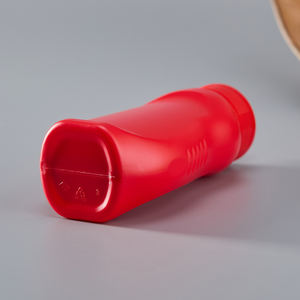 Refillable Food Grade 270ml 300ml 350ml Red PE Ketchup Bottle With Flip Cap for Easy Squeezing Leakproof for Burger and Fries - Product Image 4