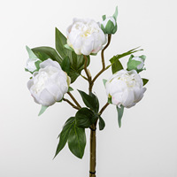 Bunga Sutra Peony Satu Tangkai Buatan, Cetakan Injeksi, Hiasan Dekoratif Ruang Makan Rumah, Perlengkapan Fotografi, Pernikahan