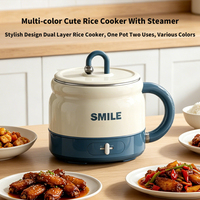 Casserole électrique multifonction en acier inoxydable, cuiseur à riz, surface antiadhésive, taille compacte pour une seule cuisine