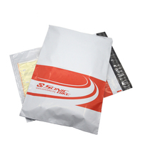 Nouveau matériel personnalisé Poly mail sac en plastique avec poignée Commerce expédition emballage courrier Express sac avec poche