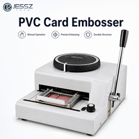 Machine manuelle de gaufrage de cartes PVC pour le codage de cartes d'identité et de cartes de membre en plastique