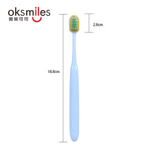 Oksmiles Brosse à dents à poils doux 0,18 mm pour adultes, usage familial, brosse à dents manuelle de haute qualité - Product Image 4