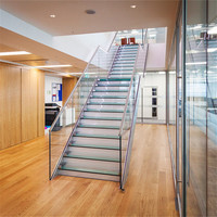 DAIYA intérieur rampes d'escalier en verre verre escalier droit