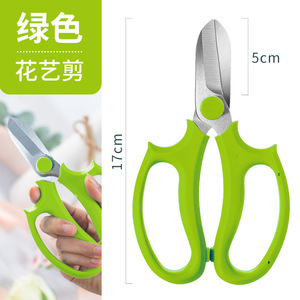 Green Smooth Floristry Shears 17cm Stainless Steel Bypass Pruner For Flower Stems Cutting - Product Image 3