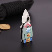 Mini couteau pliant portable d'extérieur en acier inoxydable, petit couteau EDC en forme de poisson, couteau à clé, éplucheur de fruits pour le camping