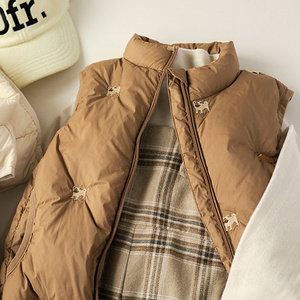 Gilet à la mode pour filles et garçons, vêtement d'extérieur épais et chaud <span class=keywords><strong>sans</strong></span> manches, broderie imprimée, vêtements pour bébé, gilet en duvet pour enfant - Product Image 6