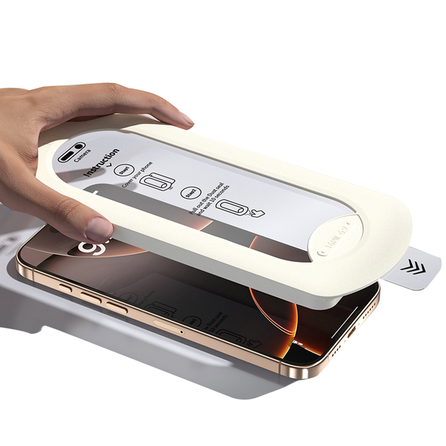 New Design 9H Screen Dust Free Auto Alignment Screen Protector Easy Installation Applicator for iPhone 13 14 15 16 Pro Max Plus