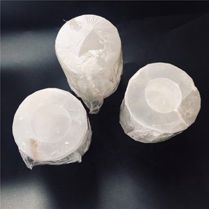 All'ingrosso naturale di alta qualità Selenite torre di cristallo portacandele per la decorazione della casa - Product Image 2