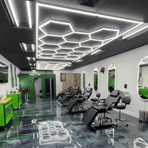 Suspendre hexagone Led panneau moderne suspension lumière hexagonale Led lumière pour décor salon de coiffure - Product Image 1
