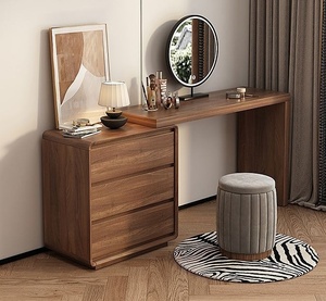Tocador Moderno con Luces LED y 3/6/9 Cajones, Mesa <span class=keywords><strong>de</strong></span> <span class=keywords><strong>Maquillaje</strong></span> <span class=keywords><strong>de</strong></span> Madera Maciza Marrón <span class=keywords><strong>para</strong></span> Dormitorio, Hogar, Belleza, Hotel - ¡Oferta Caliente! - Product Image 3