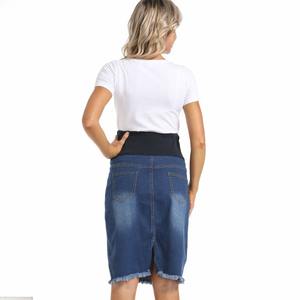 GZY Mujeres embarazadas Apoyando <span class=keywords><strong>Falda</strong></span> corta de mezclilla Moda Hot Mom Casual Thin <span class=keywords><strong>Falda</strong></span> suelta de gran tamaño - Product Image 4
