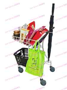 Chariot de courses en aluminium fini par sablage et oxydation, chariots de courses japonais finis par sablage et oxydation - Product Image 2