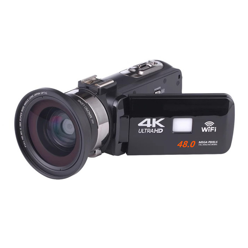 Видеокамера видеокамера 4K Ultra HD цифровая wifi-камера 48MP ночное видение цифровой зум-рекордер с 8 ГБ 16 ГБ 32 ГБ SD картой