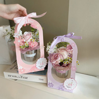 Boîtes à fleurs portables, paniers floraux pour la fête des mères, fournitures d'emballage en papier, contenants à fleurs et sacs cadeaux