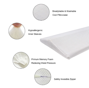 Bộ Nhớ Bọt Ngủ <span class=keywords><strong>Wedge</strong></span> <span class=keywords><strong>Back</strong></span> Pain Giảm Giường Ngủ Thắt Lưng Hỗ Trợ Đệm Gối - Product Image 2