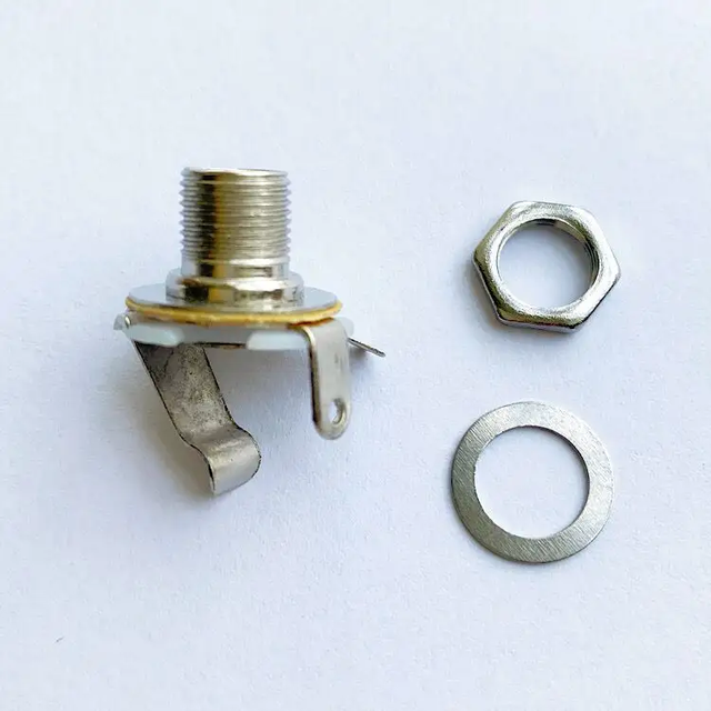 1/4 Inch 6.35mm Switchcraft Guitar Input Jack Mono Chassis Input Output Guitar Jack for Guitar Parts