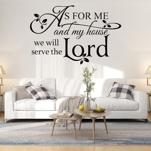 Syene Joshua 24 15 - Adhesivo Decorativo de Pared de PVC con Versículo Bíblico, Arte Decorativo, Religión, Decoración del Hogar - Product Image 6