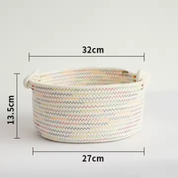 Panier de rangement multifonctionnel écologique en tissu de coton pliable pour les collations, les vêtements, les jouets, les cosmétiques