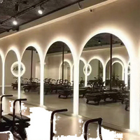 Miroir Pleine Hauteur Moderne de Luxe en Verre avec LED, Mural ou au Sol, pour Salle de Sport, Studio de Yoga, Chambre, Salon, Salle de Bain, Décoration et Maquillage