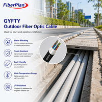 Câble à fibre optique extérieur GYFTY non métallique avec tube lâche en PRF, 2 à 144 fibres, anti-rongeurs, anti-éclairs, pour installation aérienne et en conduit